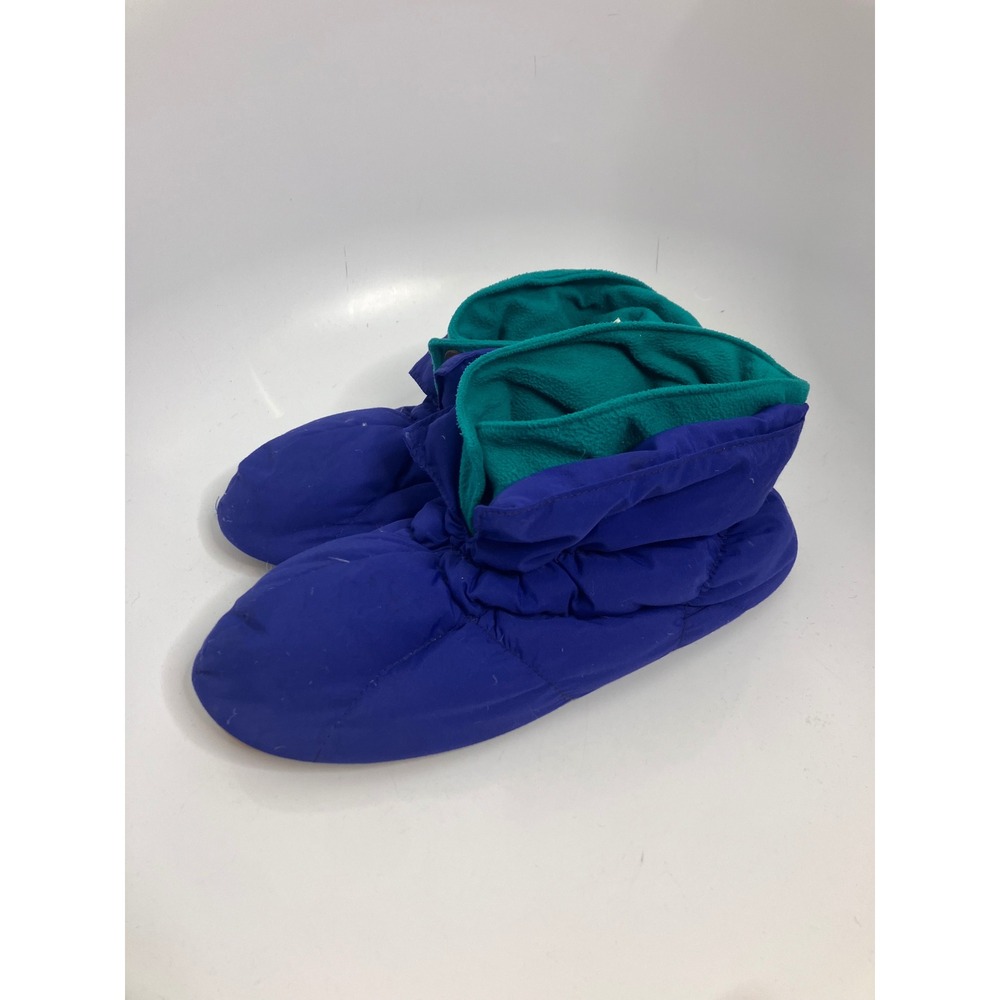 LL Bean Down Booties Unisex 12-13 Purple Excellent Vintage Freestyle USA Slipper